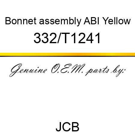 Bonnet, assembly ABI, Yellow 332/T1241
