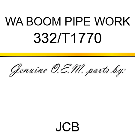 WA BOOM PIPE WORK 332/T1770