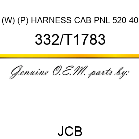 (W) (P) HARNESS CAB PNL 520-40 332/T1783