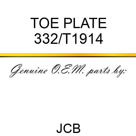 TOE PLATE 332/T1914