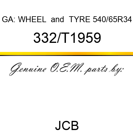 GA: WHEEL & TYRE 540/65R34 332/T1959