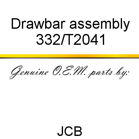 Drawbar, assembly 332/T2041