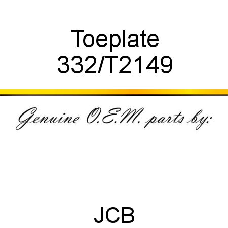 Toeplate 332/T2149