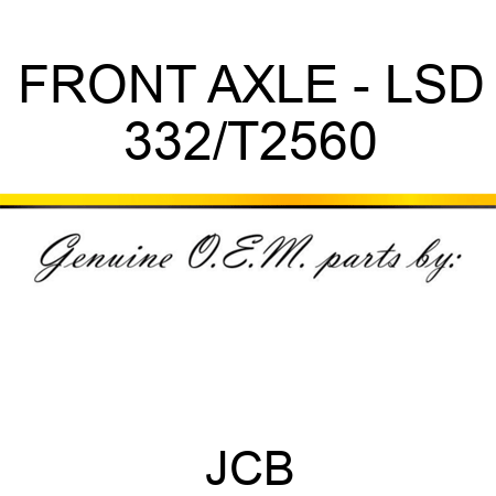 FRONT AXLE - LSD 332/T2560