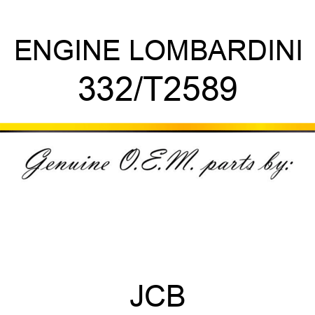 ENGINE LOMBARDINI 332/T2589