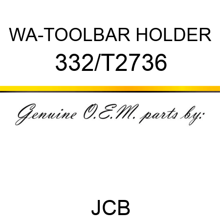 WA-TOOLBAR HOLDER 332/T2736