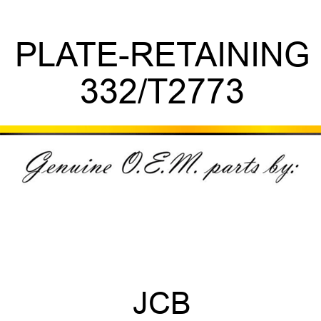 PLATE-RETAINING 332/T2773