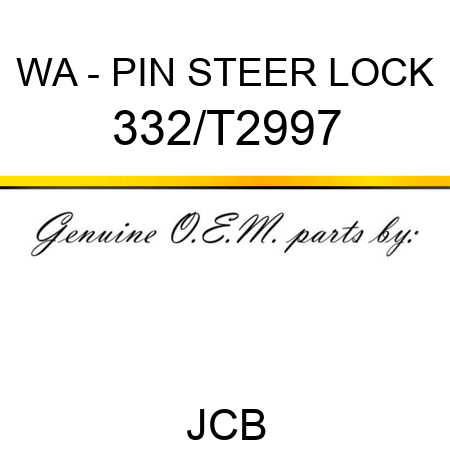 WA - PIN STEER LOCK 332/T2997