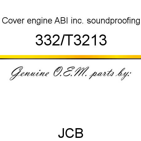 Cover, engine, ABI, inc. soundproofing 332/T3213