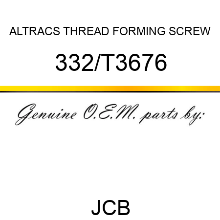 ALTRACS THREAD FORMING SCREW 332/T3676