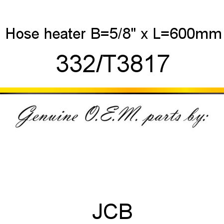 Hose, heater, B=5/8