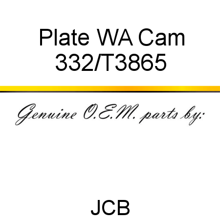 Plate, WA Cam 332/T3865