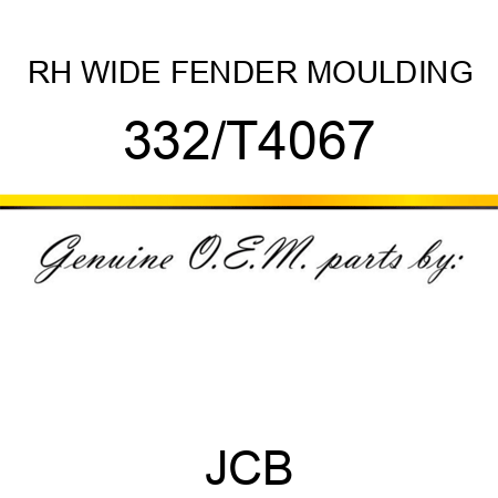 RH WIDE FENDER MOULDING 332/T4067