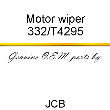 Motor, wiper 332/T4295