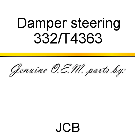 Damper, steering 332/T4363