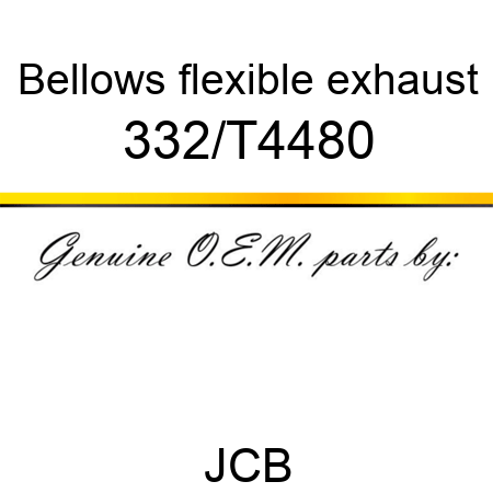 Bellows, flexible exhaust 332/T4480