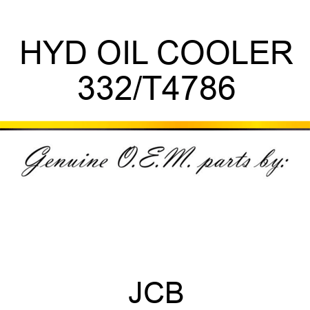 HYD OIL COOLER 332/T4786