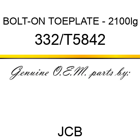 BOLT-ON TOEPLATE - 2100lg 332/T5842