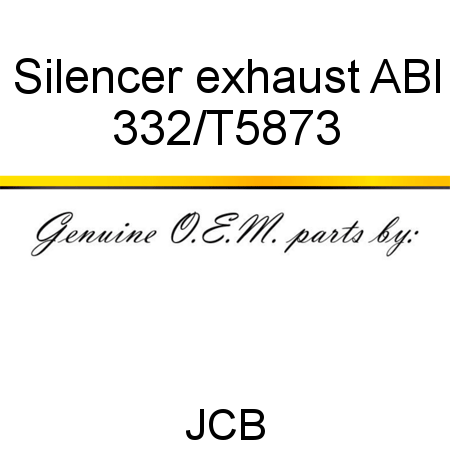 Silencer, exhaust, ABI 332/T5873