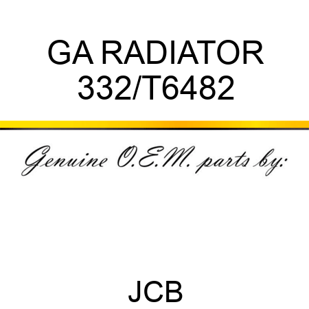 GA RADIATOR 332/T6482