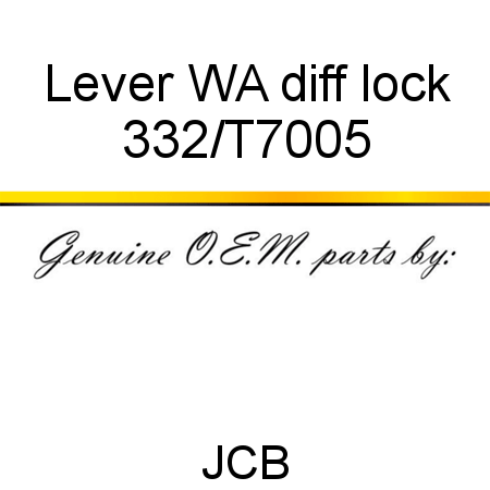 Lever, WA diff lock 332/T7005
