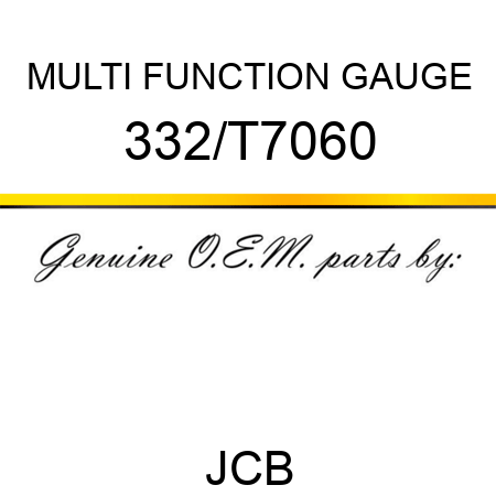 MULTI FUNCTION GAUGE 332/T7060