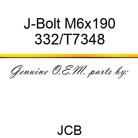 J-Bolt M6x190 332/T7348