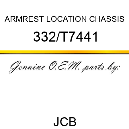 ARMREST LOCATION CHASSIS 332/T7441