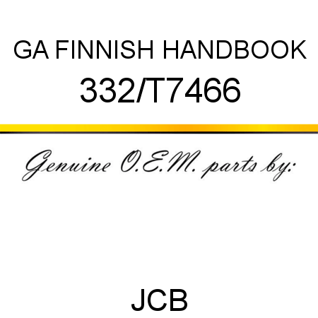 GA FINNISH HANDBOOK 332/T7466