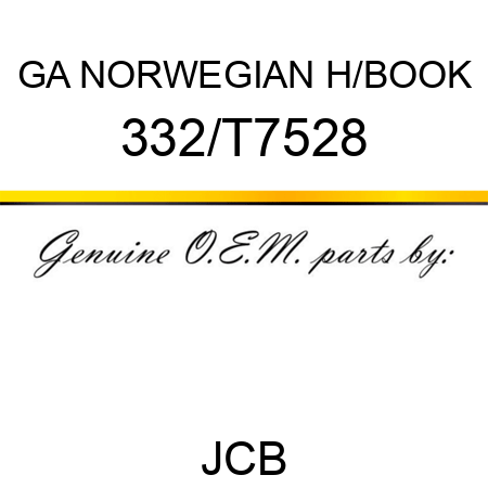 GA NORWEGIAN H/BOOK 332/T7528