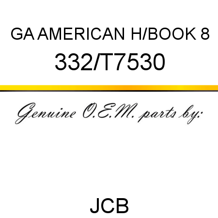 GA AMERICAN H/BOOK 8 332/T7530