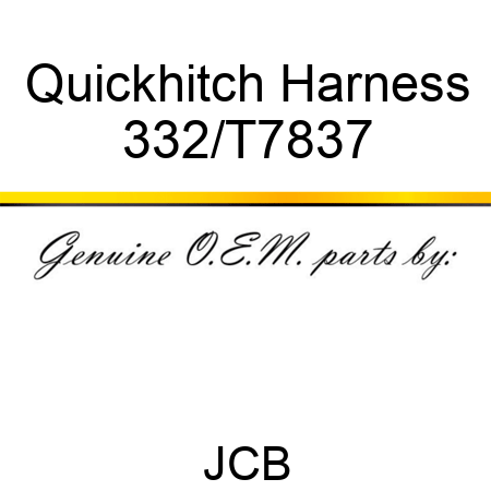 Quickhitch Harness 332/T7837