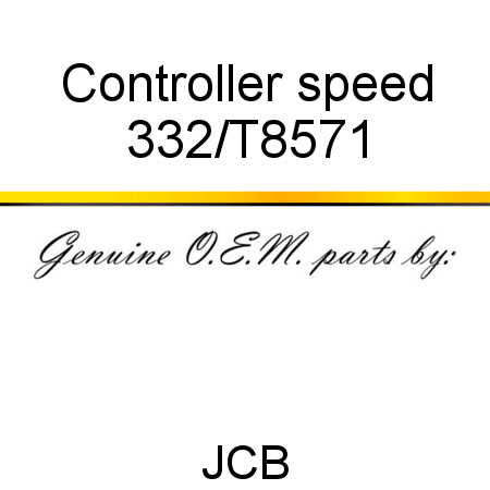 Controller, speed 332/T8571