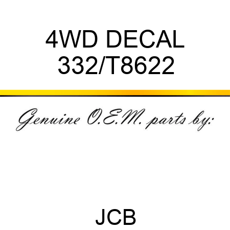 4WD DECAL 332/T8622