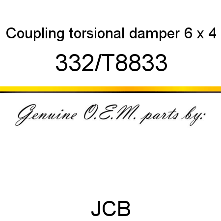 Coupling, torsional damper, 6 x 4 332/T8833