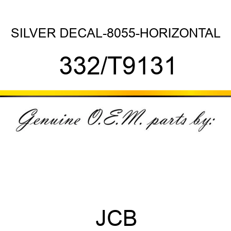 SILVER DECAL-8055-HORIZONTAL 332/T9131