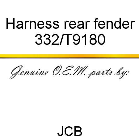 Harness, rear fender 332/T9180