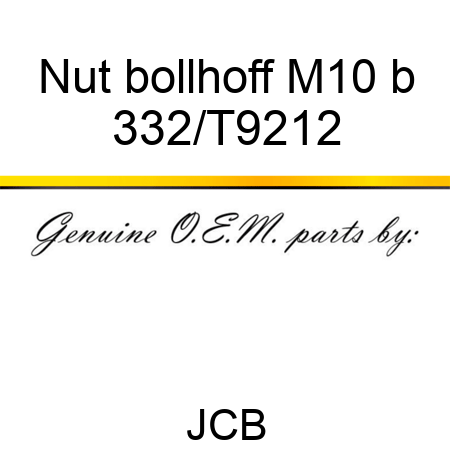 Nut bollhoff M10 b 332/T9212