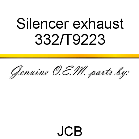 Silencer, exhaust 332/T9223