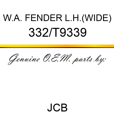 W.A. FENDER L.H.(WIDE) 332/T9339