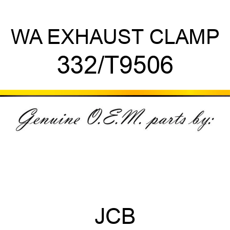 WA EXHAUST CLAMP 332/T9506