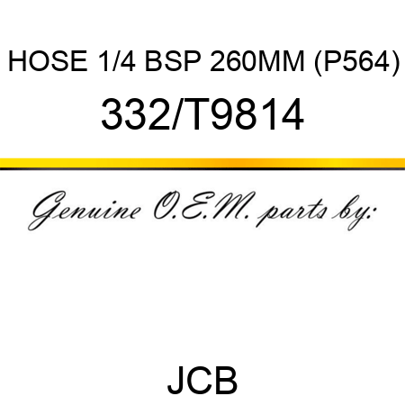 HOSE 1/4 BSP 260MM (P564) 332/T9814