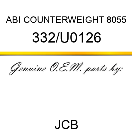 ABI COUNTERWEIGHT 8055 332/U0126