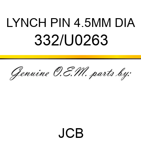 LYNCH PIN 4.5MM DIA 332/U0263