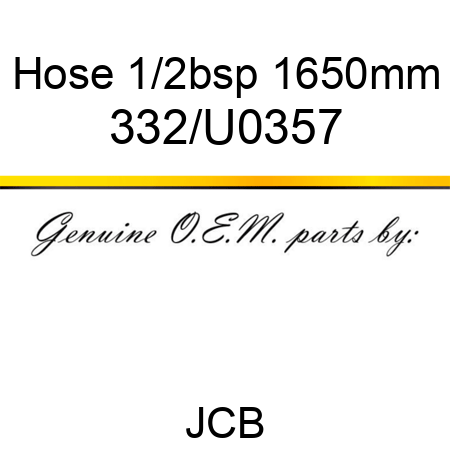 Hose 1/2bsp 1650mm 332/U0357