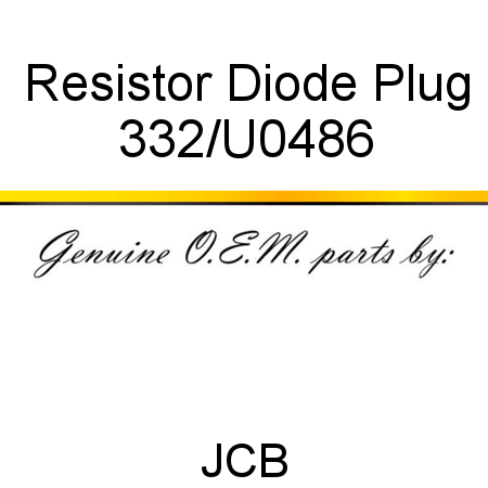 Resistor, Diode Plug 332/U0486