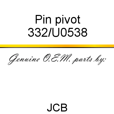 Pin, pivot 332/U0538