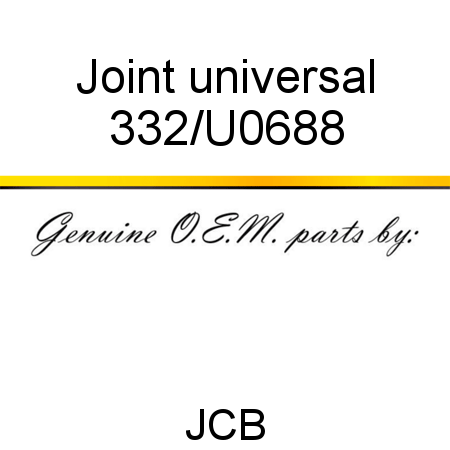 Joint, universal 332/U0688