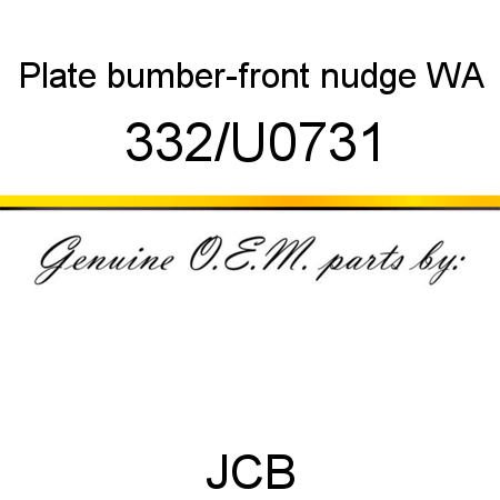 Plate, bumber-front nudge, WA 332/U0731
