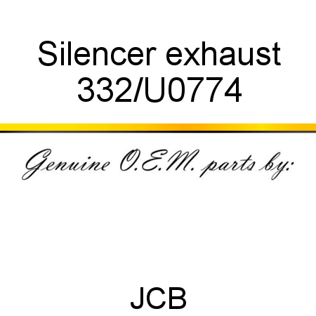 Silencer, exhaust 332/U0774